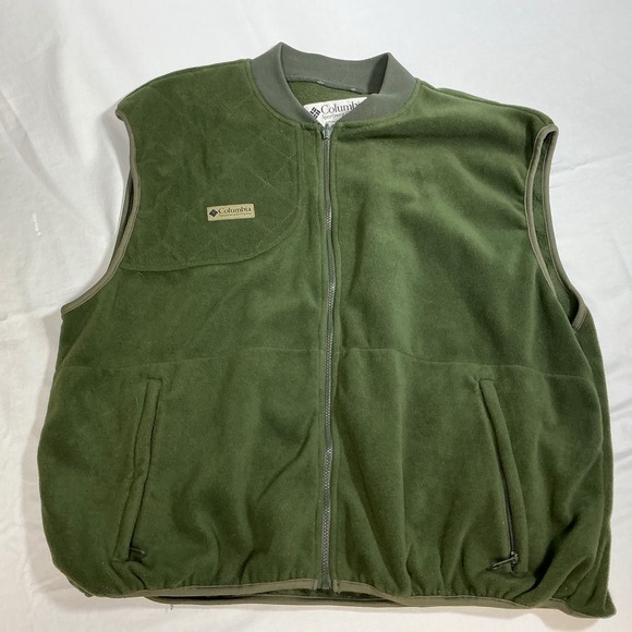 Columbia Other - Columbia Fleece Vest Full Zip Pockets Sleeveless‎ Outdoor Green XXL